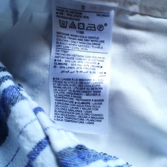 Striped Linen Shorts | Size 0 - Picture 5 of 5